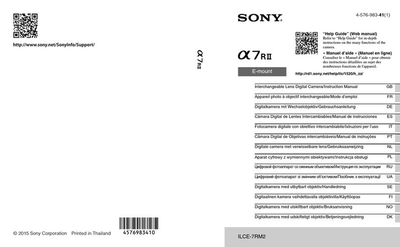 Sony ILCE-7RM2 User manual