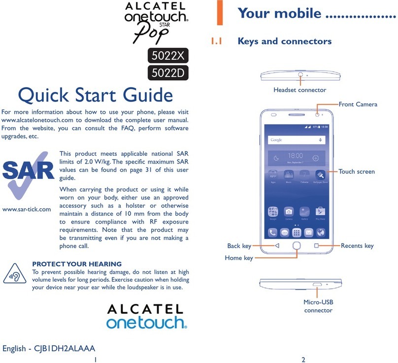 Alcatel ONE TOUCH 5022X User manual