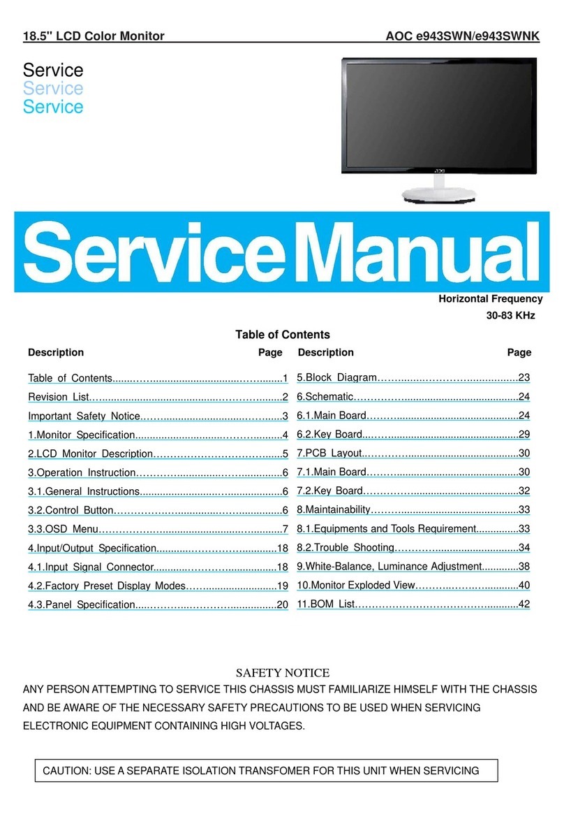 AOC E943Swn User manual