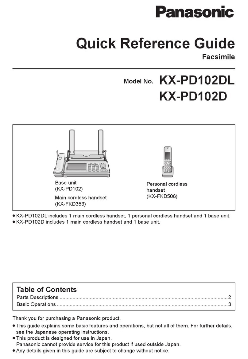 Panasonic KX-PD102DL Operator's manual