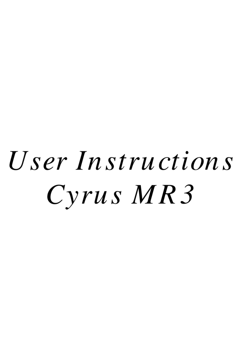 Cyrus MR3 User instructions