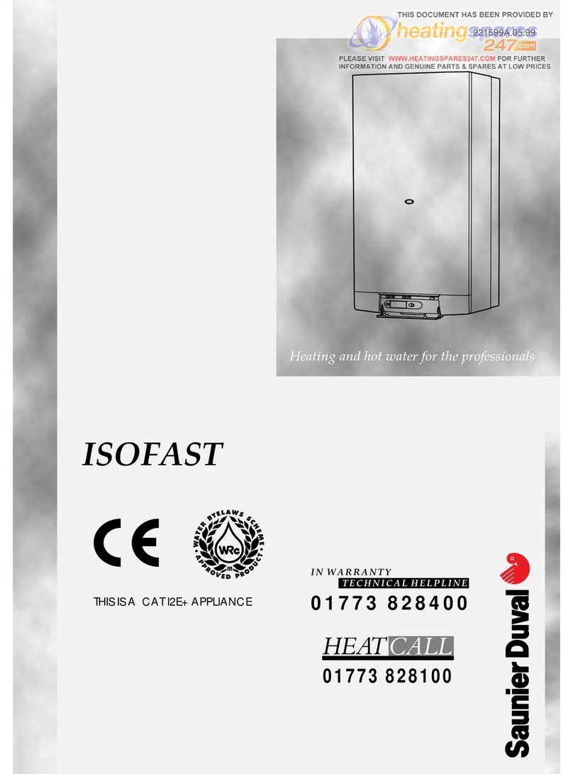 Saunier Duval ISOFAST F 28 E Installation and operating instructions