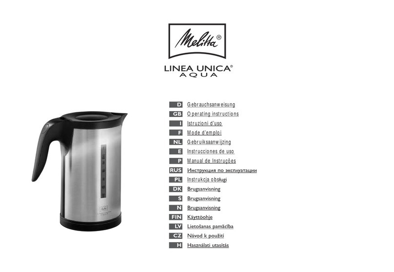 Melitta Linea Unica aqua User manual
