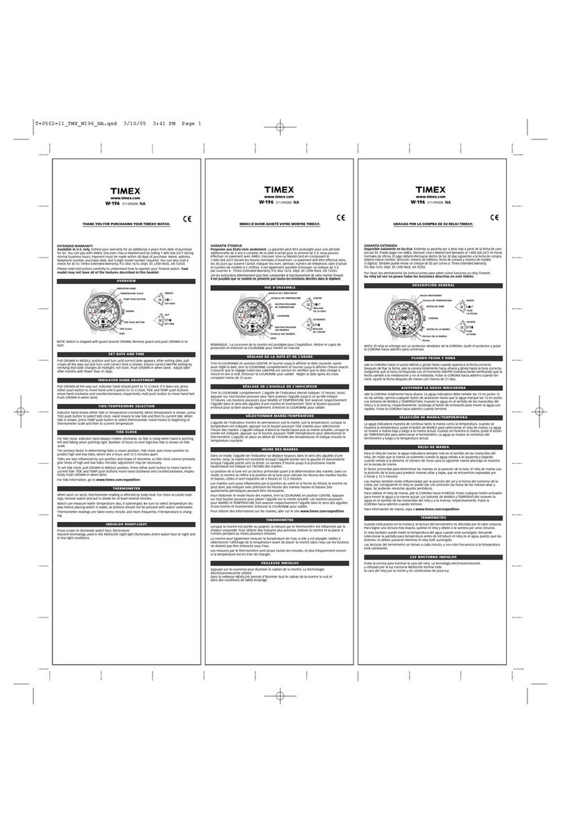 Timex W-196 User manual
