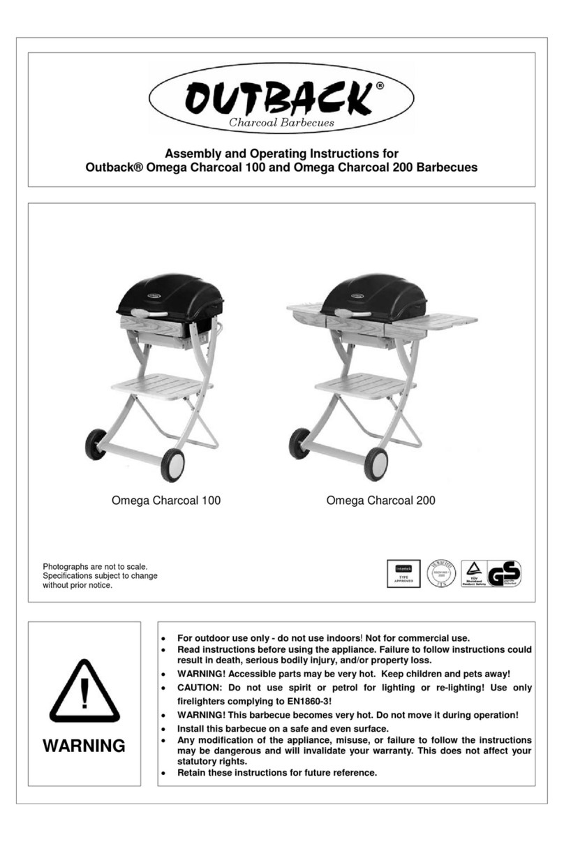 Outback Omega Charcoal 100 User manual