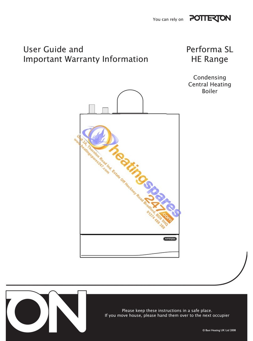 Potterton Performa 9 SL HE User's guide and important warranty information