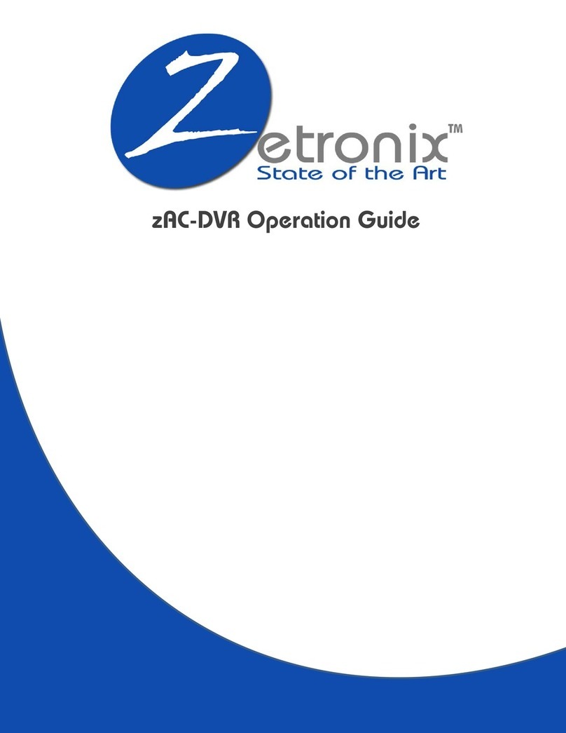 Zetronix zAC-DVR Operation guide