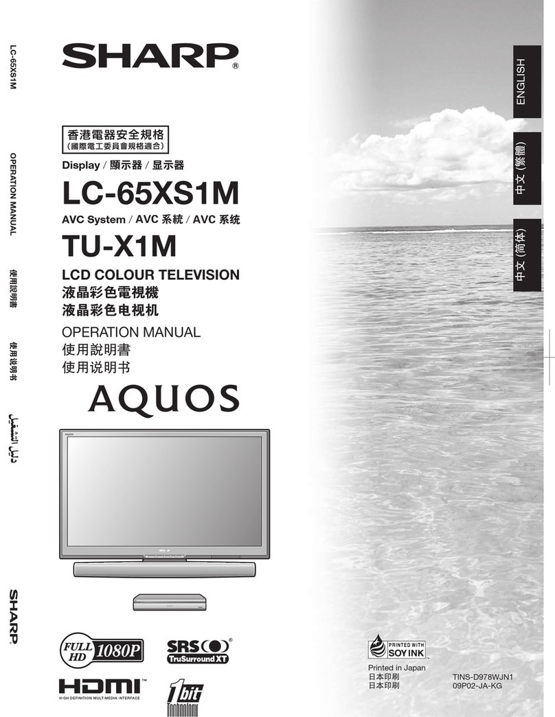 Sharp Aquos LC-65XS1M Operation manual
