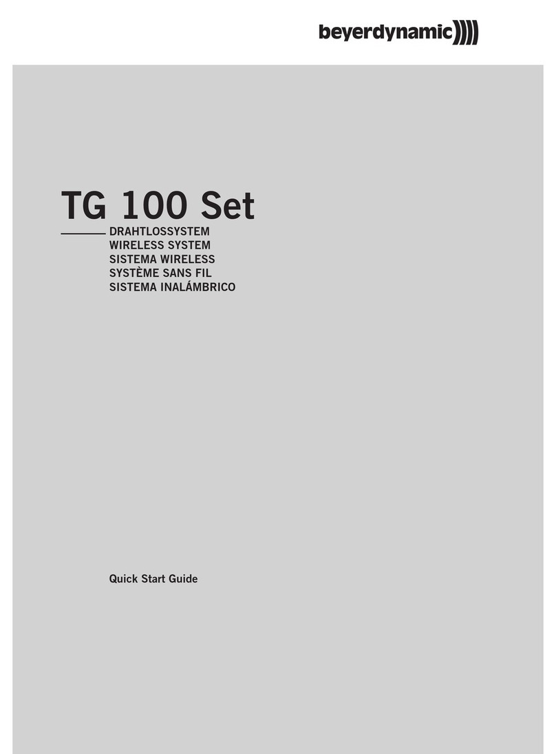 Beyerdynamic TG 100 User manual