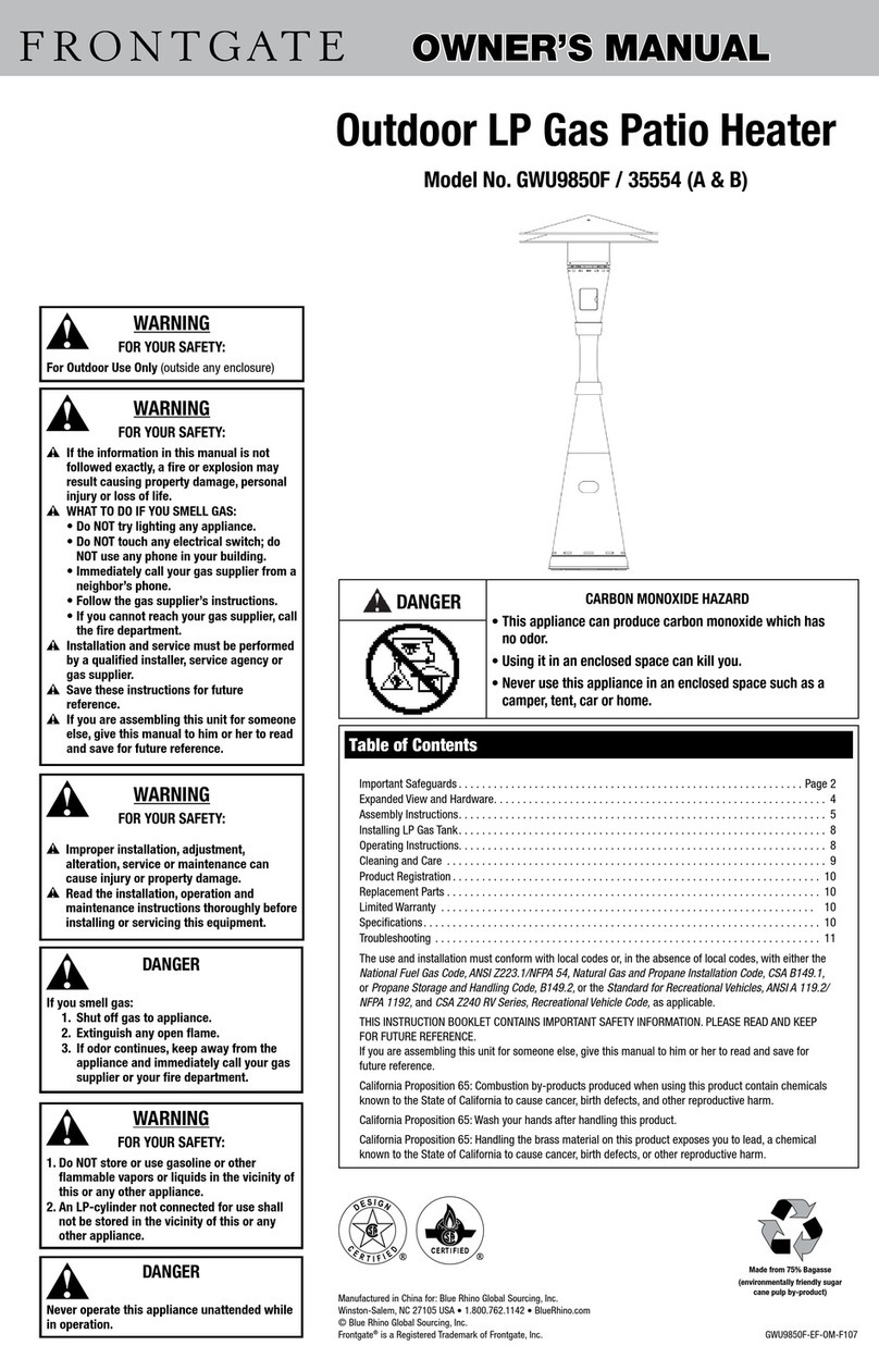BlueRhino GWU9850F / 35554A owner's manual