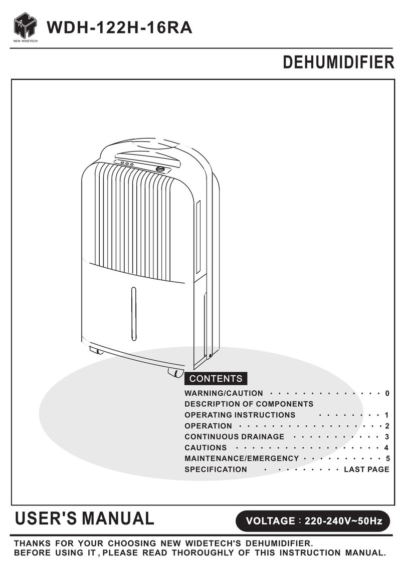 NEW WIDETECH WDH-122H-16RA user manual