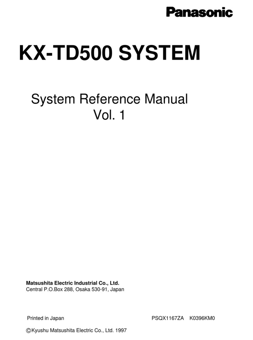 Panasonic KX-TD500 User manual