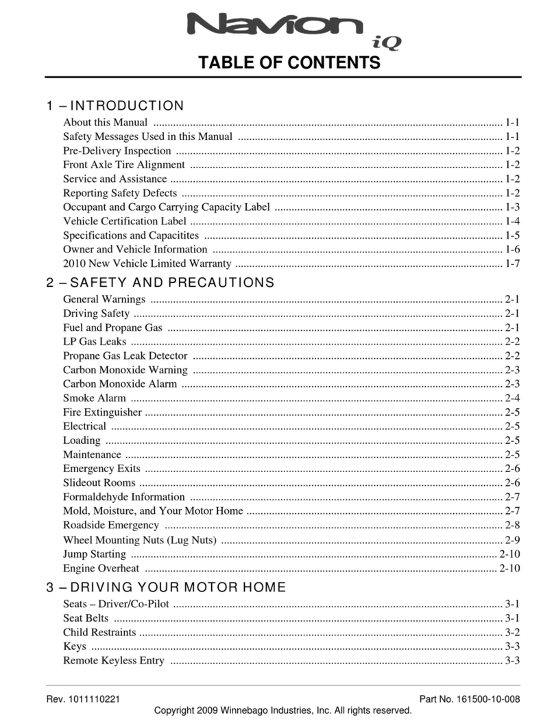 Winnebago 2010 Navion IQ User manual