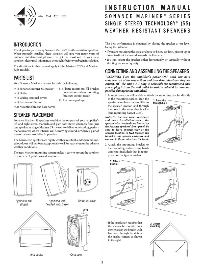 Sonance Mariner Series User manual