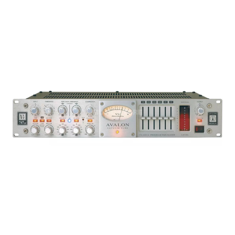 Avalon VT-747SP Operation manual Avalon VT-747SP Operation manual