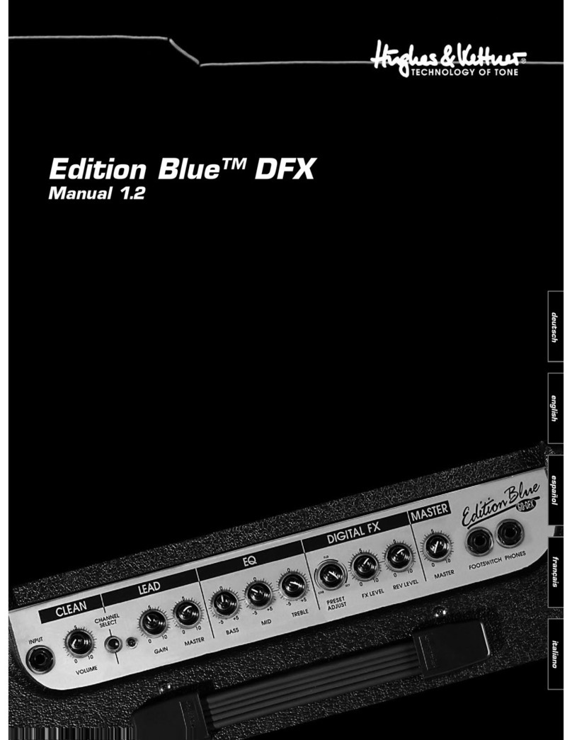 Hughes & Kettner Edition Blue 15 DFX user manual