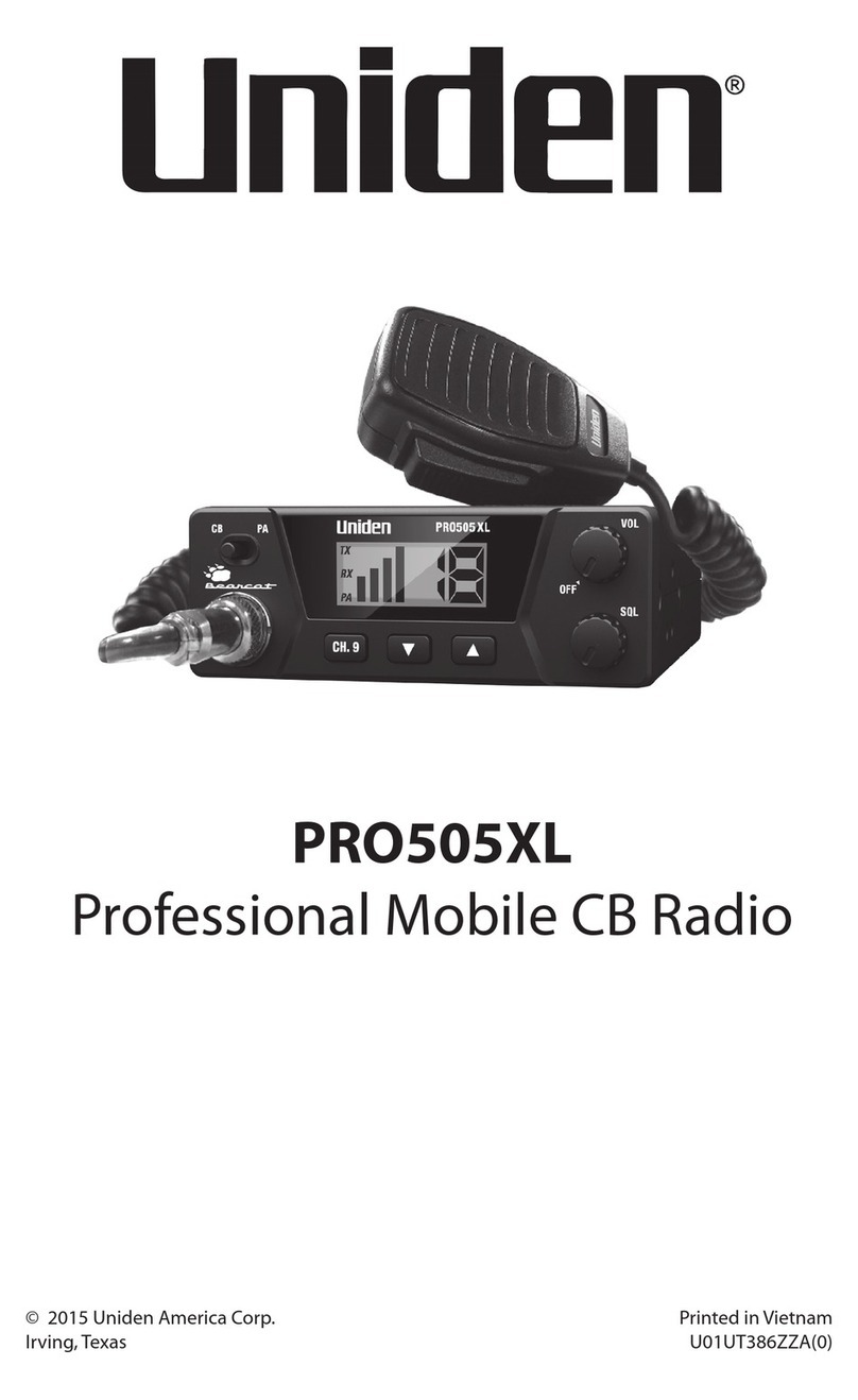 Uniden PRO505XL owner's manual
