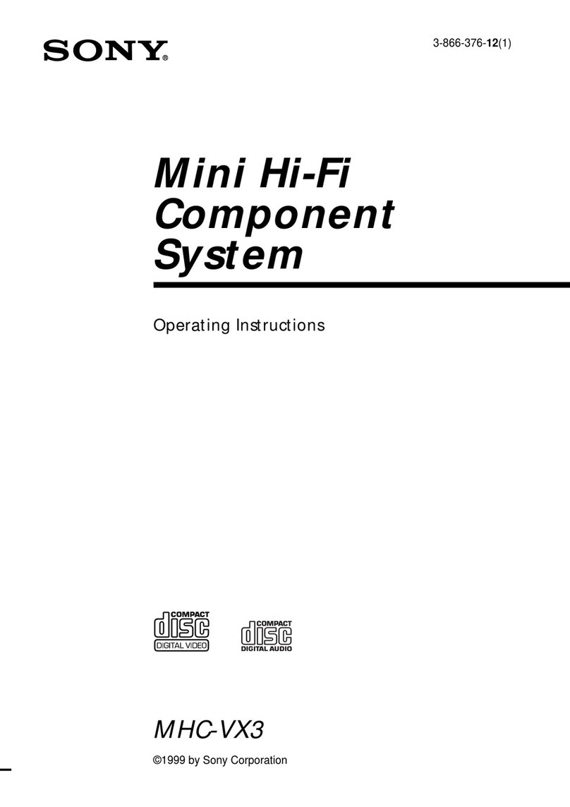 Sony MHC-VX3 operating instructions