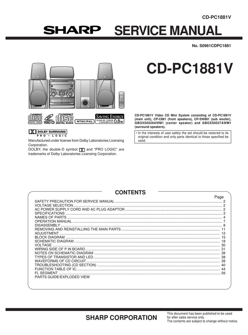 Sharp CD-PC1881V User manual