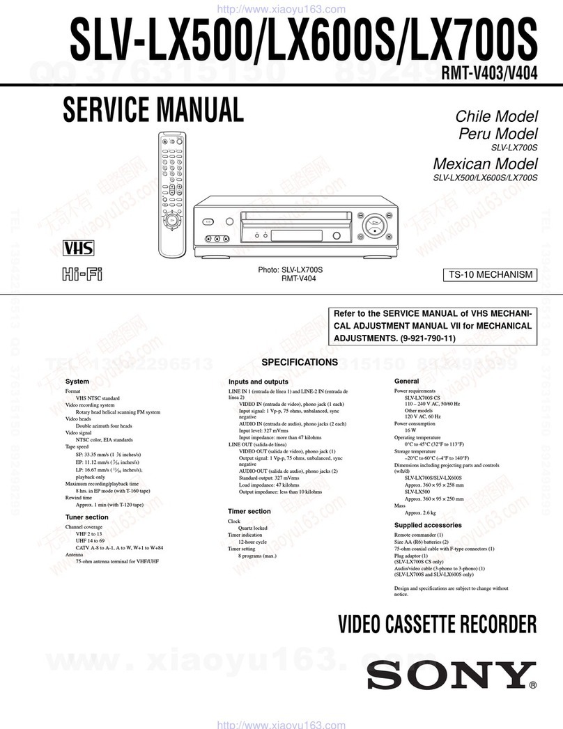 Sony SLV-LX500 User manual