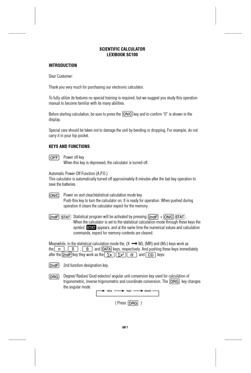 LEXIBOOK SC100 User manual