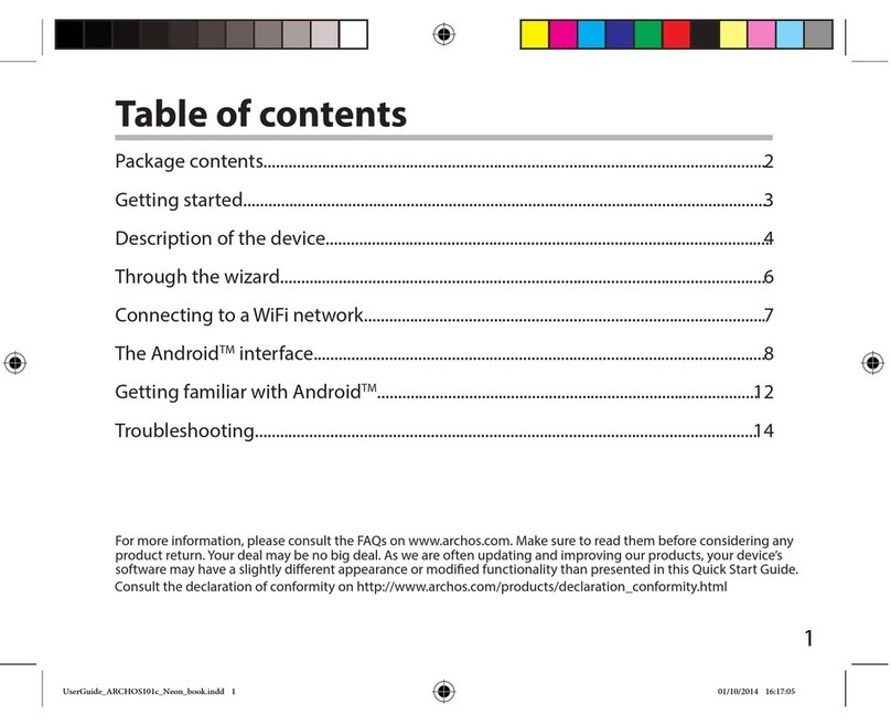 Archos 101c Neon User manual Archos 101c Neon User manual
