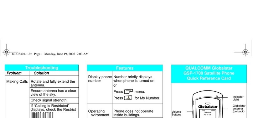 Globalstar GSP-1700 Reference guide