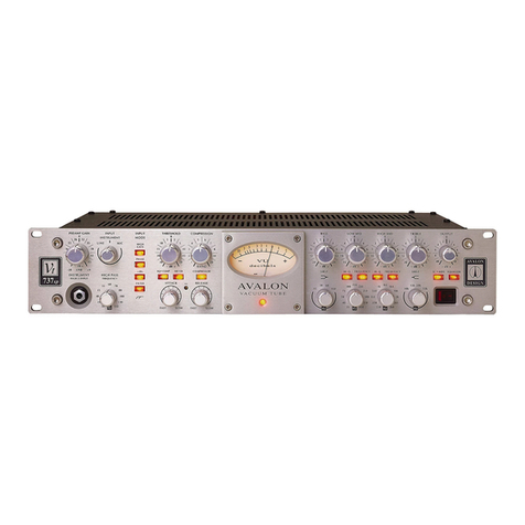Avalon VT-737SP Operation manual
