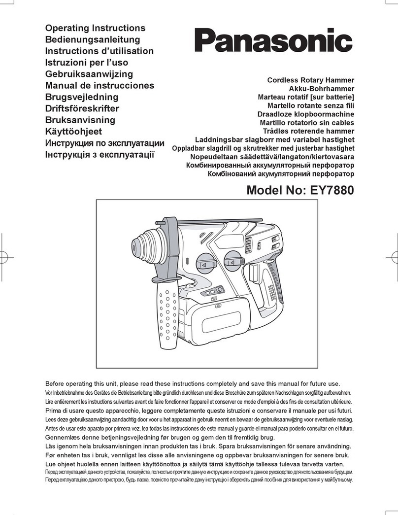 Panasonic EY7880 - 28.8V ROTARY HAMMER operating instructions