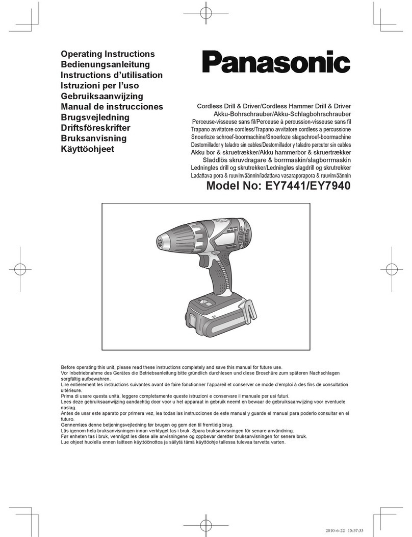 Panasonic EY7441 operating instructions