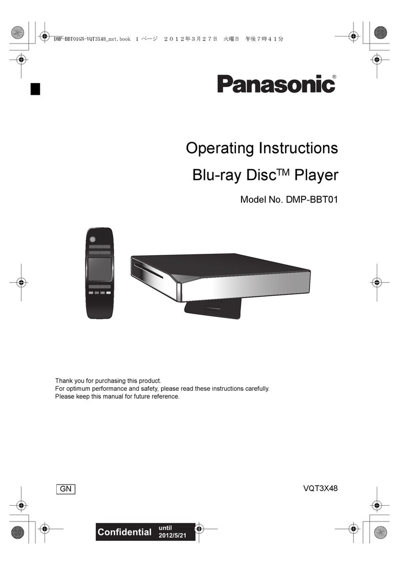Panasonic DMP-BBT01 User manual