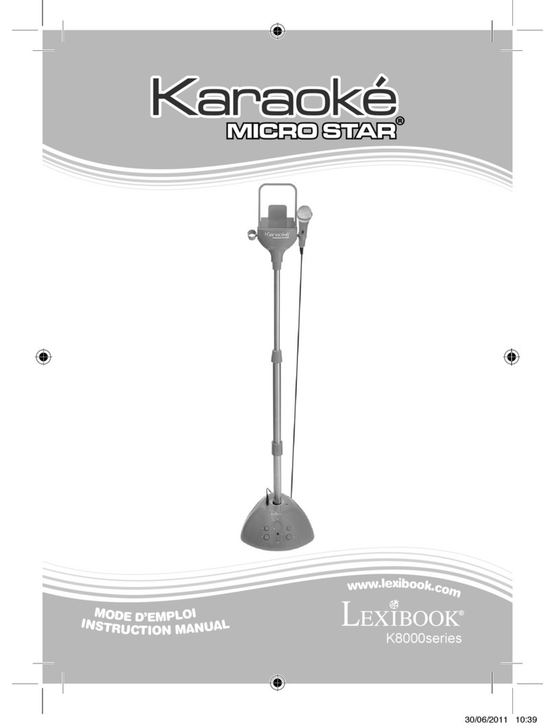 LEXIBOOK Karaoke Micro Star K8000 series User manual LEXIBOOK Karaoke Micro Star K8000 series User manual