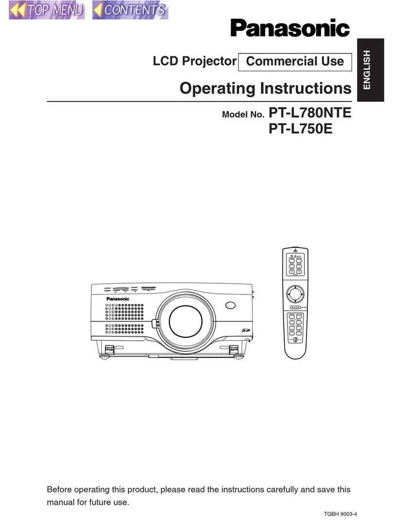 Panasonic PT-L780NTE User manual