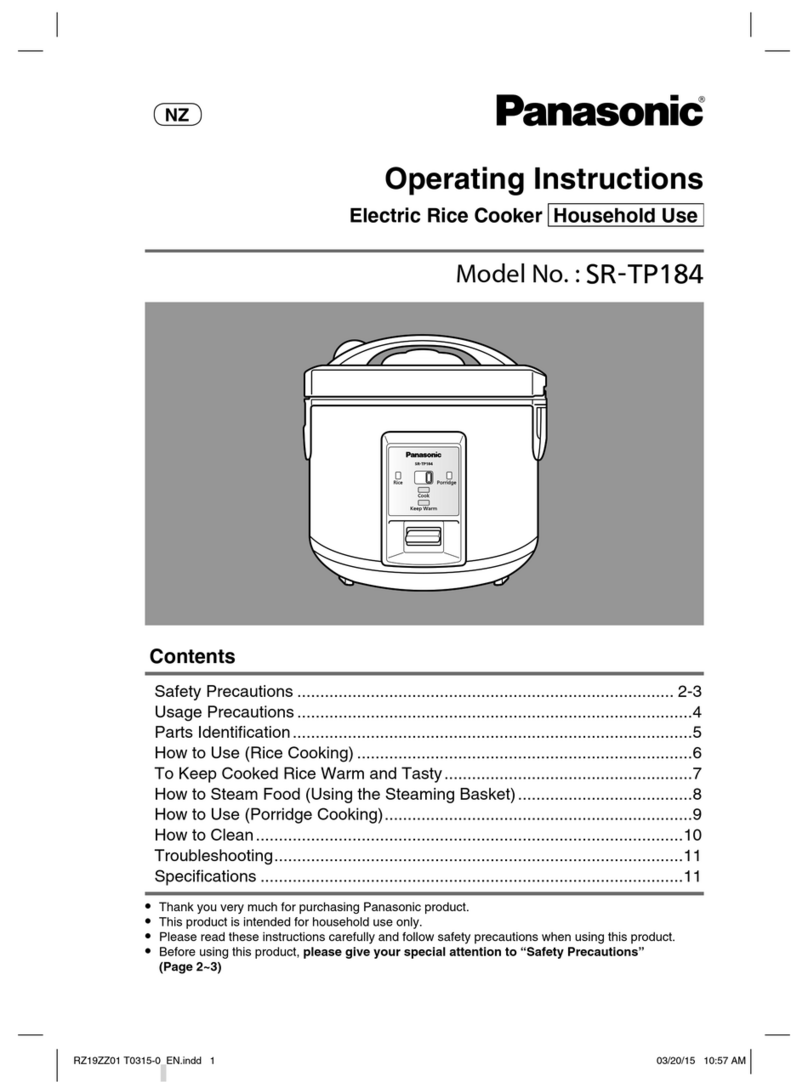Panasonic SR-TP184 User manual