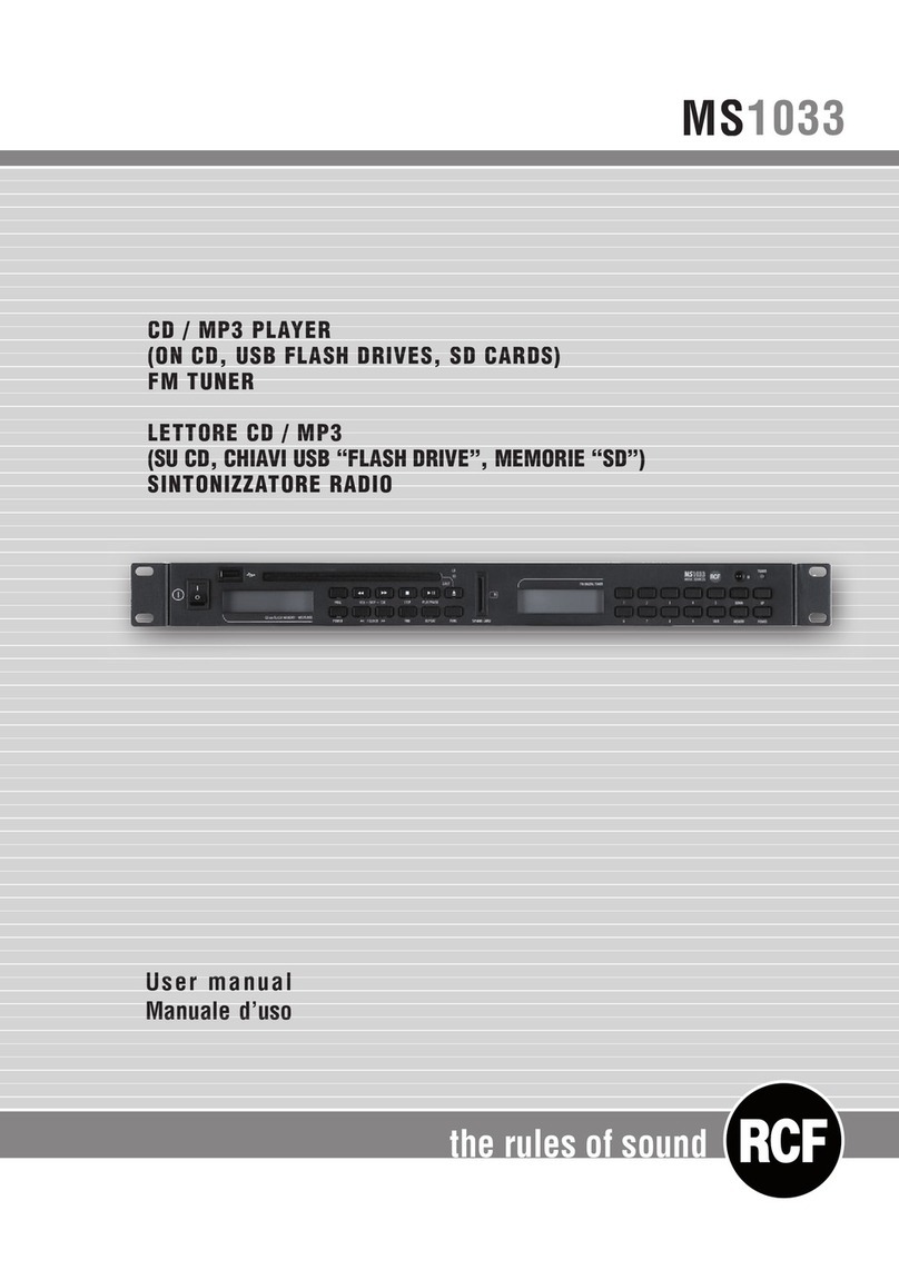 RCF MS 1033 user manual