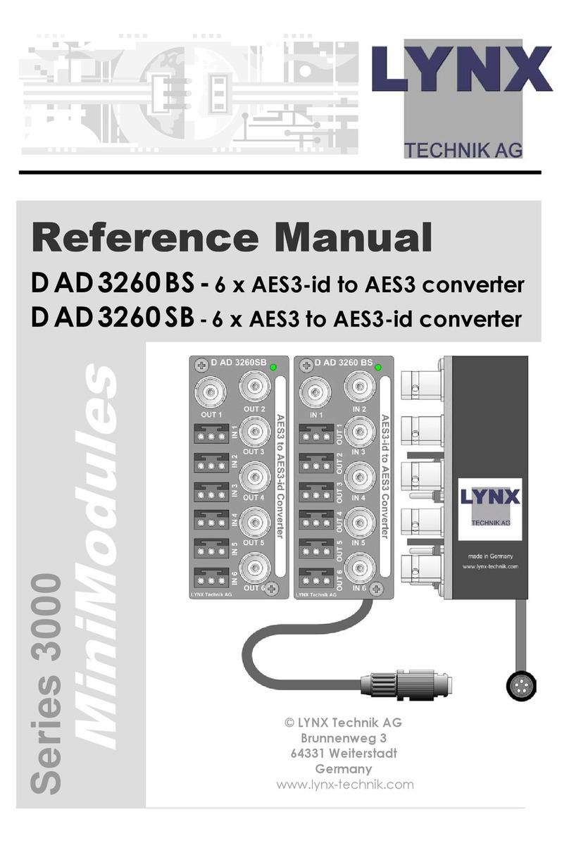Lynx D AD 3260 BS User manual