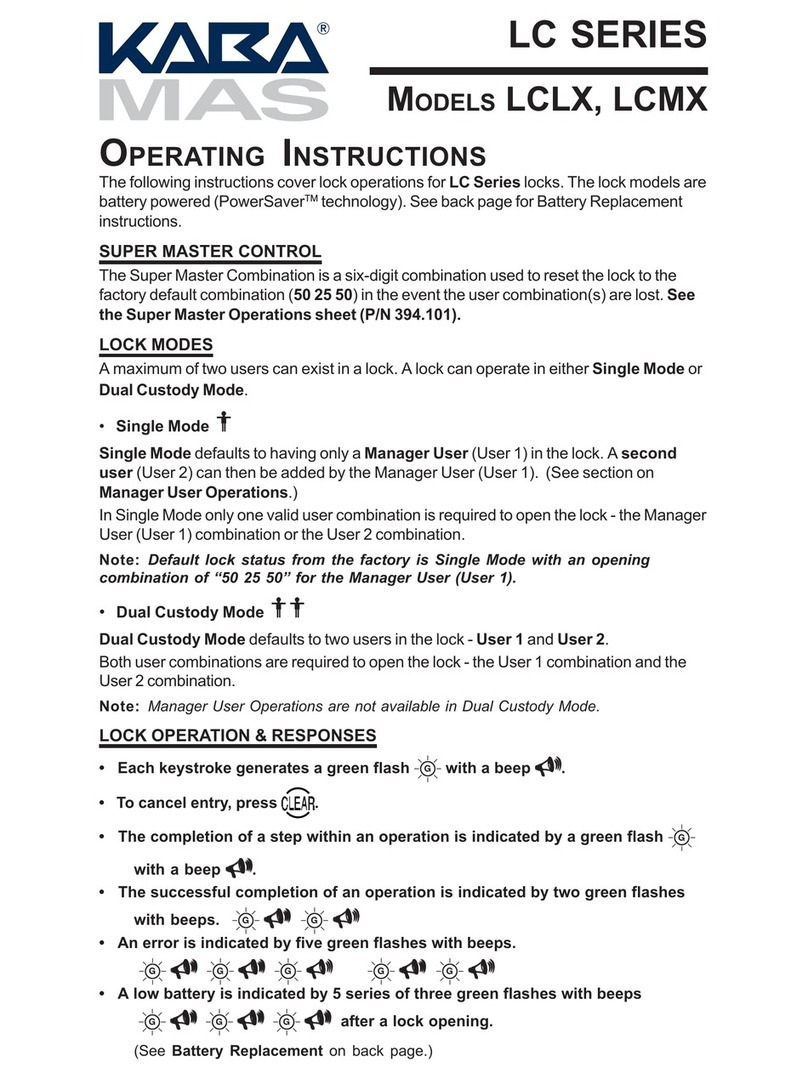 Kaba Mas LCLX User manual Kaba Mas LCLX User manual