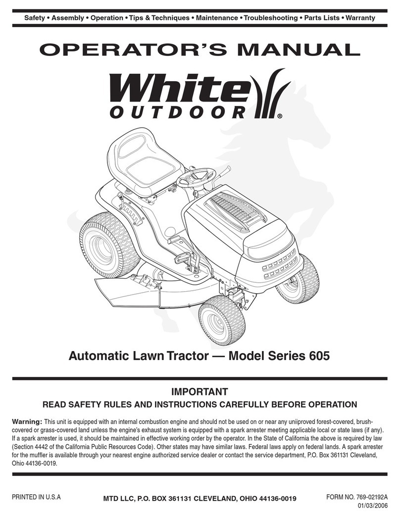 MTD 605 Series Operator's manual