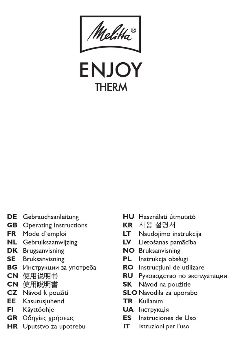 Melitta Enjoy Ther User manual