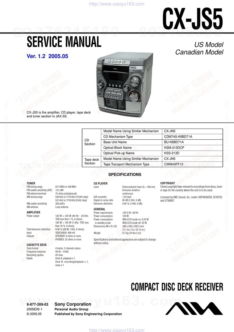Sony CX-JS5 User manual Sony CX-JS5 User manual