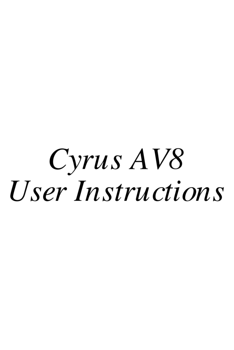 Cyrus AV8 User manual