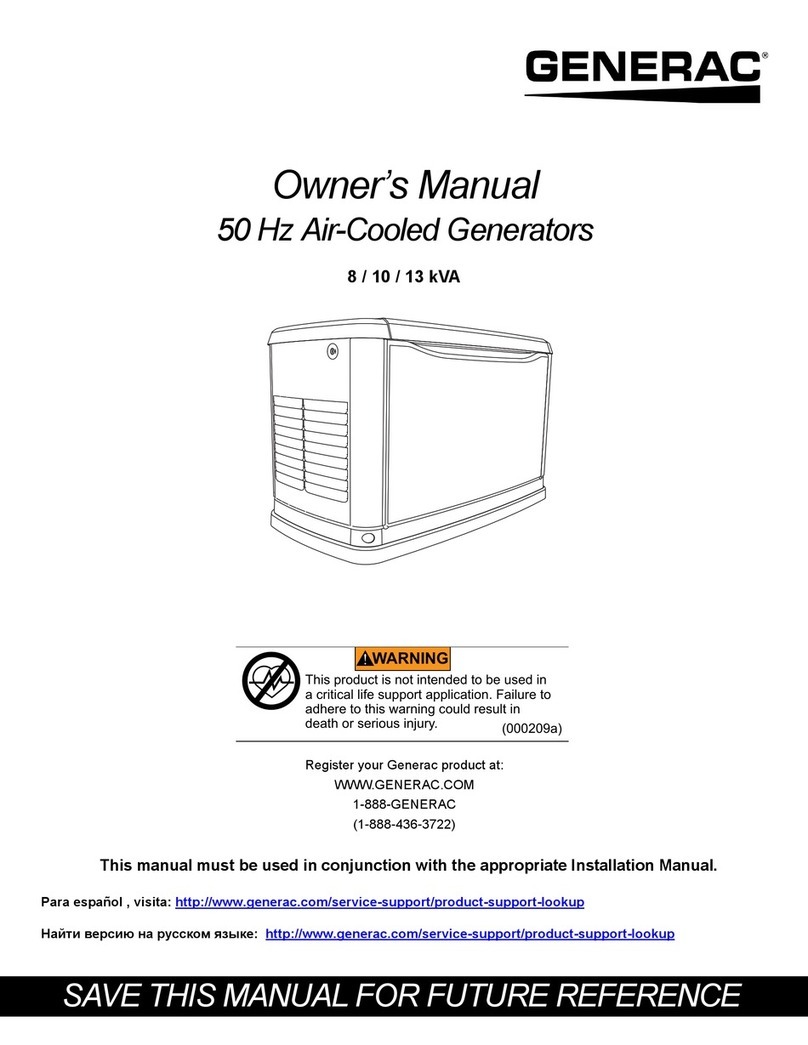 Generac Portable Products 8 kVA User manual