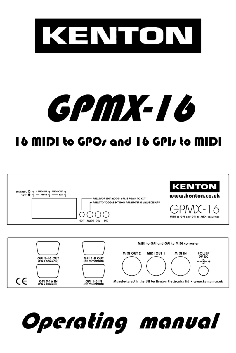 Kenton GPMX-16 operating manual