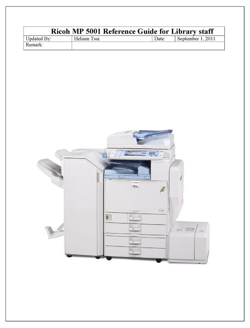 Ricoh Aficio MP 5001 User manual