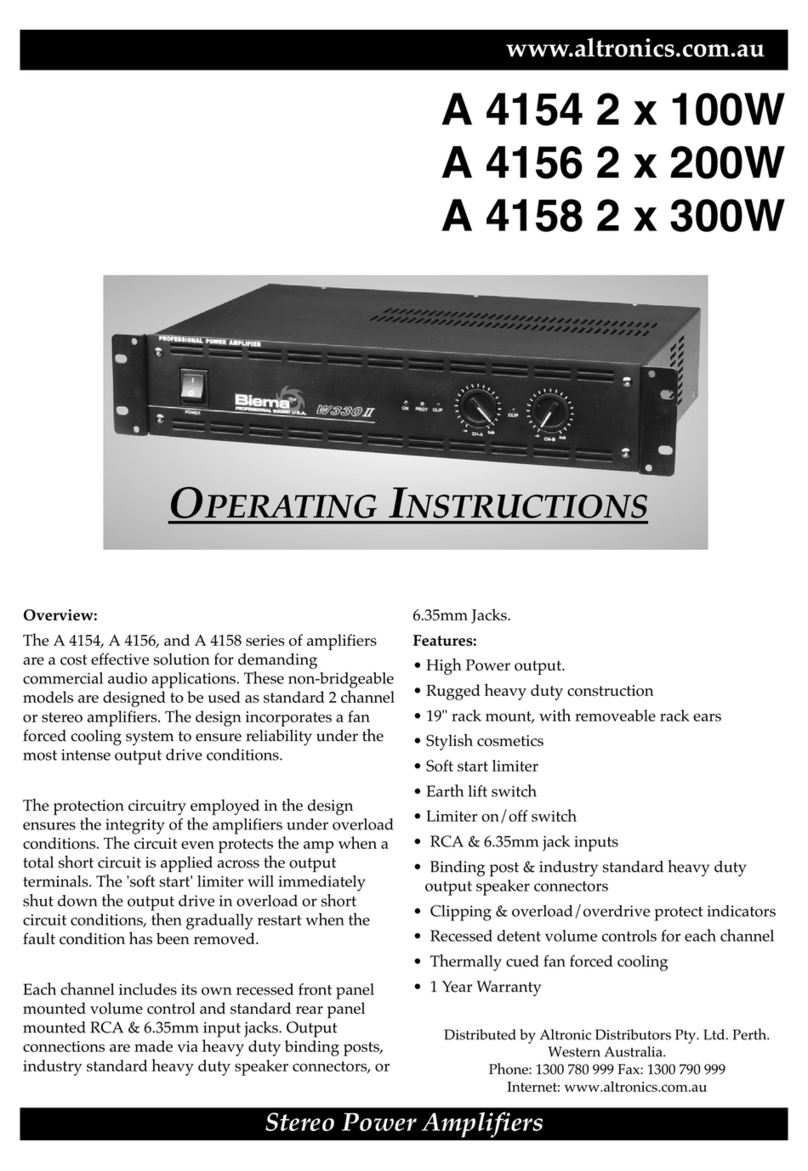 Altronics Biema A 4154 Series operating instructions