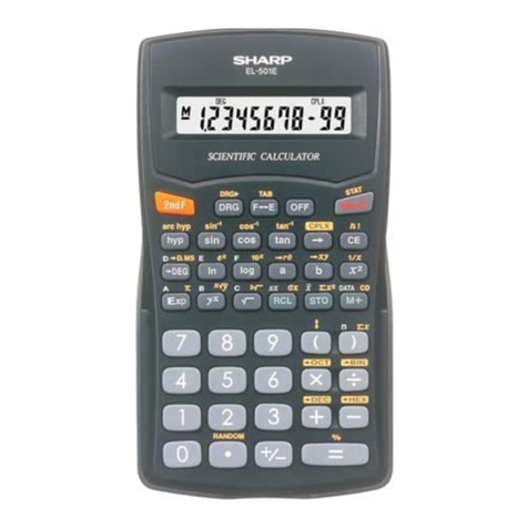 Sharp EL-501E Operation guide