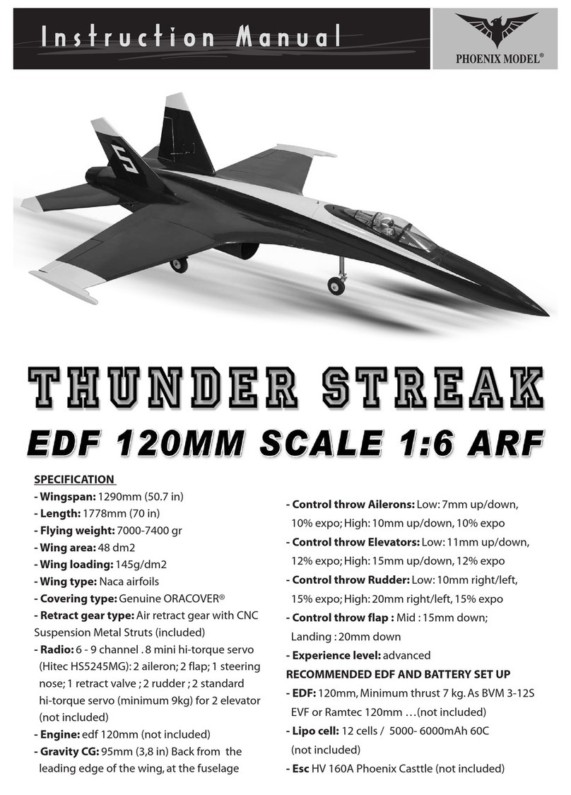 Phoenix Model Thunder Streak instruction manual Phoenix Model Thunder Streak instruction manual