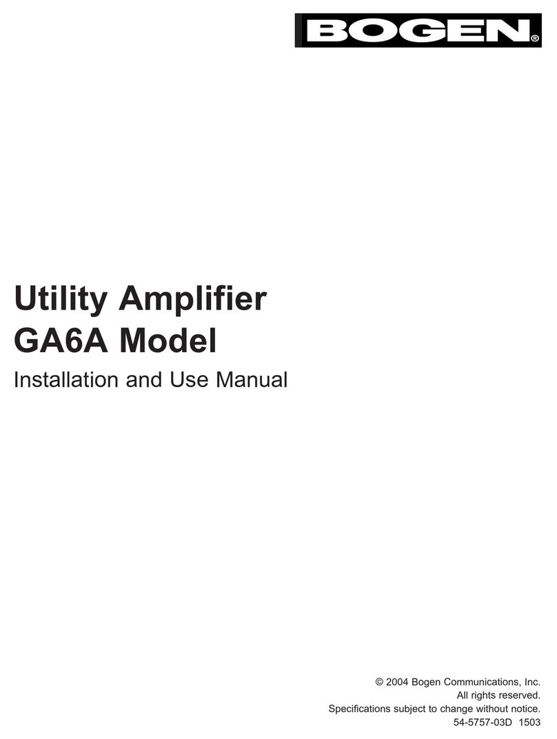 Bogen GA6A Installation and use manual
