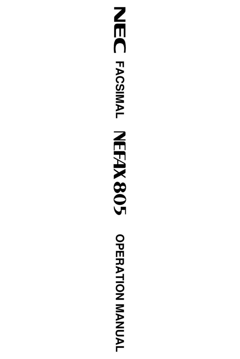 NEC NEFAX 805 Operation manual