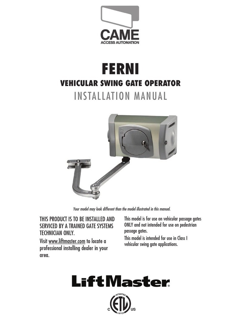 CAME FERNI User manual
